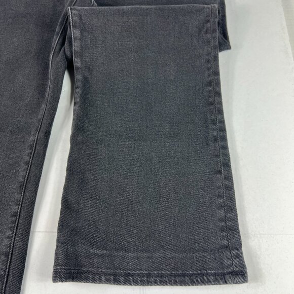 Madewell Jeans Womens Measured 35x25 Mid Rise Kick Out Black Denim Hemmed Tag 31 - Picture 3 of 16